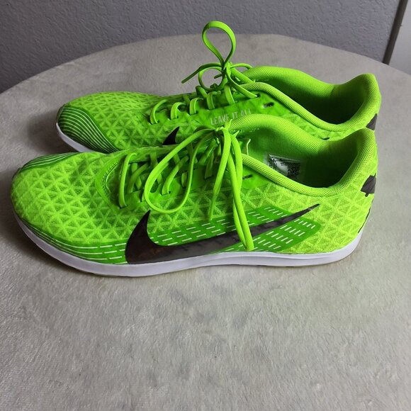 NWT Nike Zoom Rival Cross Country Shoes - Neon Green & Pewter Size 10.5 - Picture 1 of 6